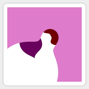 A bird on pink Sticker